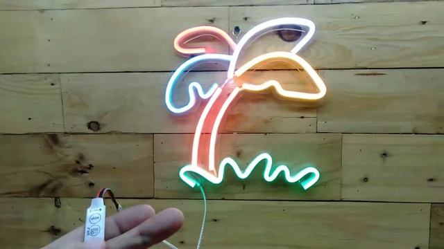 Coconut Tree Neon Flex Led using Dimmer Light смотреть онлайн