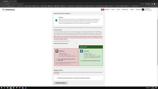 Warframe How To Account Merge ~CROSS SAVE PS4 TO PC~ CROSS SAVE WARFRAME GUIDE, ACCOUNT MERGING