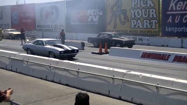 Irwindale Dragstrip Summit Race 69 Camaro Vs Chevy Nova 8/26/12