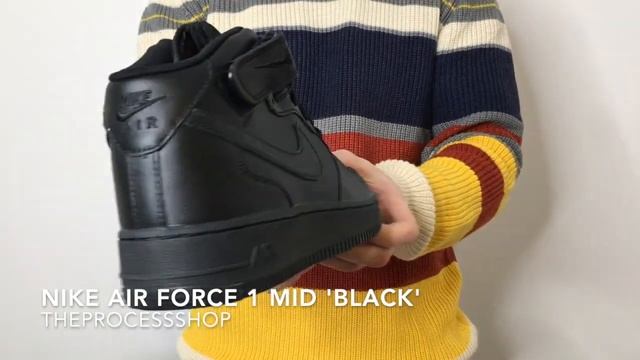 Nike Air Force Mid Black смотреть онлайн