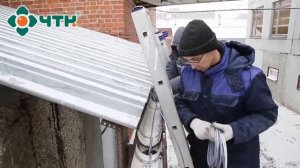 Монтаж системы Обогрева желобов и водостоков