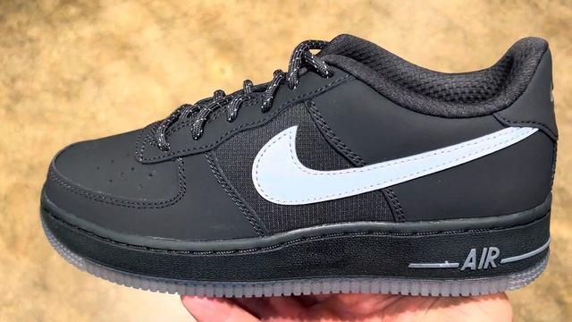 Nike Air Force 1 Low Reflective Swoosh Matte Black Shoes