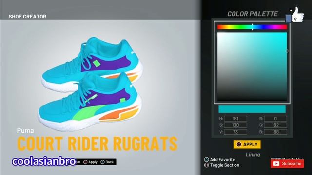 NBA Shoe Creator PUMA COURT RIDER RUGRATS DEANDRE AYTON / NBA 2K21 смотреть онлайн