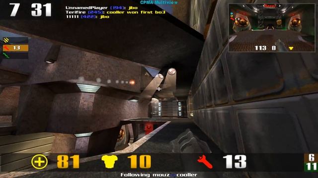 Quake 3 CPMA: 'cooller-jibo-final-t4-2-2.dm_68' смотреть онлайн