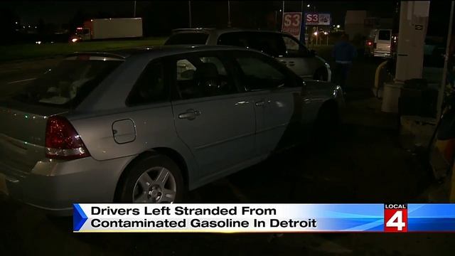 Drivers left stranded from contaminated gasoline in Detroit смотреть онлайн