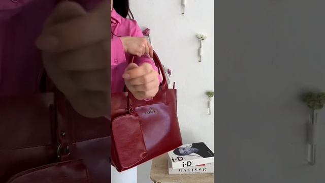 Сумка женская Lanotti натуральная кожа. Модель: 6610 красная смотреть онлайн