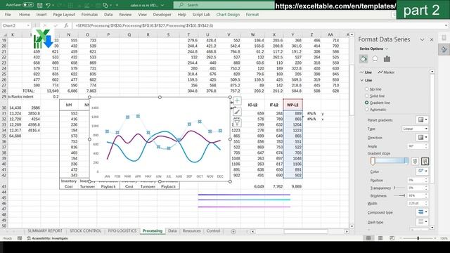 How to make Excel Charts for stock comparison tool part 2 смотреть онлайн