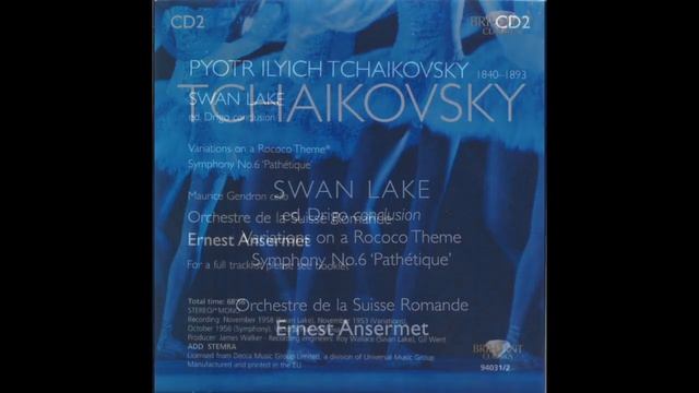 차이코프스키 – 위대한 발레단 Tchaikovsky – CD2 - Swan Lake, Variations on a Rococo Theme, Symphony No.6 смотреть онлайн