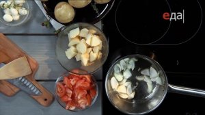 Итальянский суп с картофелем и томатами
