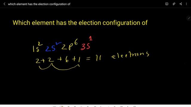 Which Element  Has The Electron Configuration Of  1s2 2s2 2p6 3s1  ?
