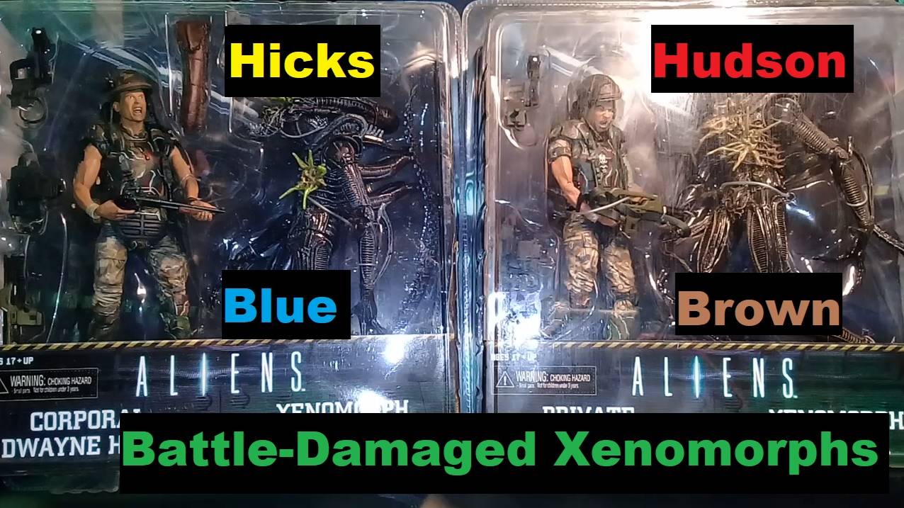 Corporal Hicks 'n' Private Hudson vs Battle-Damaged Xenomorphs 2 Packs By NECA From Aliens Film! смотреть онлайн