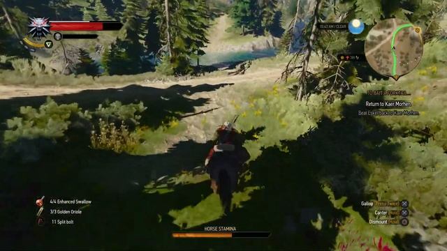 The Witcher 3 - To Bait a Forktail: Race Eskel via Horseback (Scorpion vs Roach) Race to Kaer Morhe смотреть онлайн