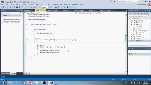 C# Ders 33 ProgressBar - TabControl Kullanımı смотреть онлайн