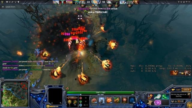 Dota 2 play Techies best moment Ultra-Kill смотреть онлайн