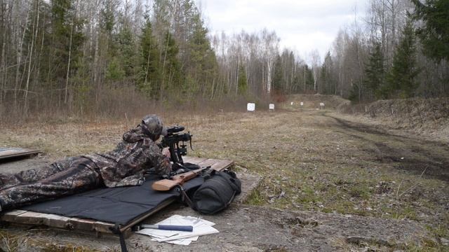 Стрельба c гладкоствольного карабина TG2 366 TKM на 100м смотреть онлайн