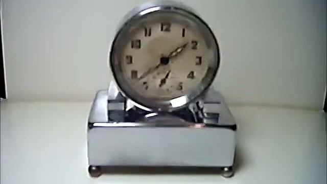 Claude France art deco chrome wind-up musical clock смотреть онлайн