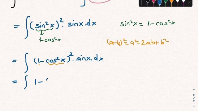 integral sin^5 x dx soru çözümü смотреть онлайн
