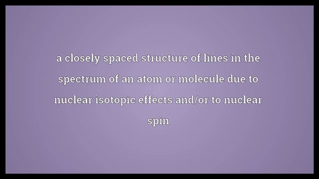 Hyperfine structure Meaning смотреть онлайн