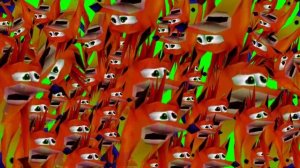 Crash Bandicoot woah meme but it's 50 times (green screen)