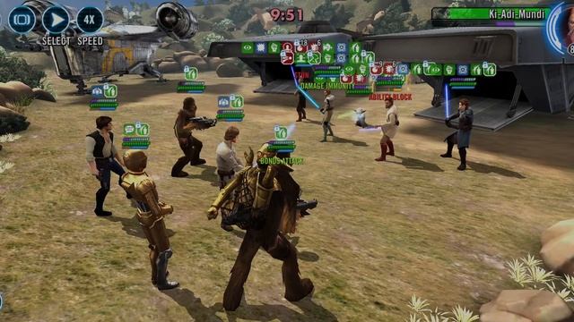 swgoh conquest hard mode Sector 5 JMK boss 2 star clear with CLS(R7) & the odds tech смотреть онлайн