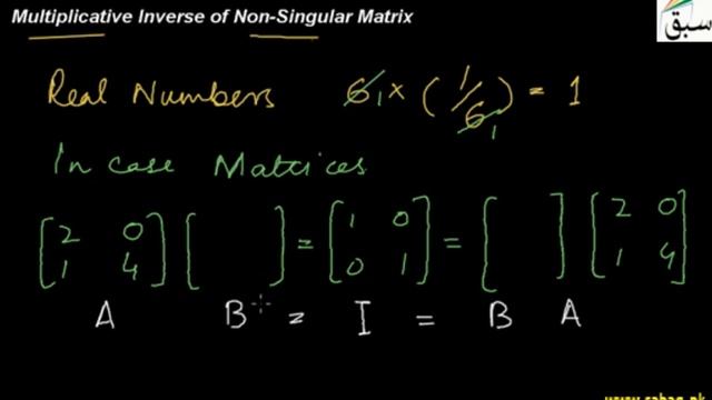 Multiplicative Inverse of Non-Singular Matrix, Math Lecture | Sabaq.pk смотреть онлайн