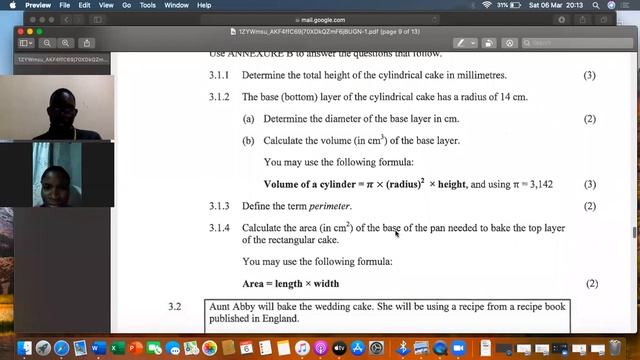 Maths Literacy Grade 12 past paper(Perimeter, area and volume). смотреть онлайн