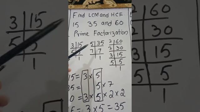 LCM of 15 35 60 by prime factorization in Urdu Hindi | HCF of 15 35 60 prime factors of 15 35 60 смотреть онлайн