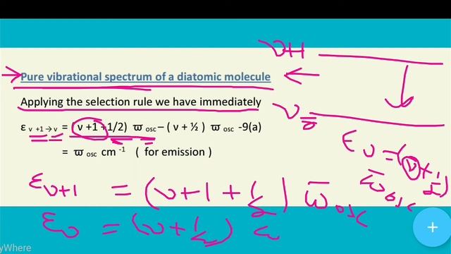 Selection rules for vibrational transition | Pure vibrational spectra. смотреть онлайн