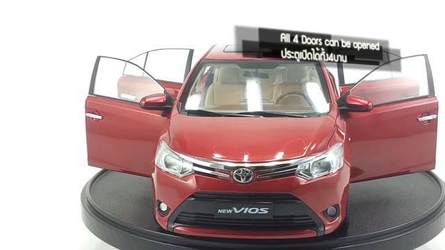 โมเดลรถ TOYOTA Vios 2013 (Red Mica) ขนาด scale 1:18 смотреть онлайн