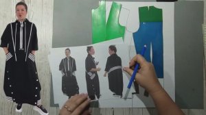 Моделирование. Стильное красивое платье. Выкройка № 1540.