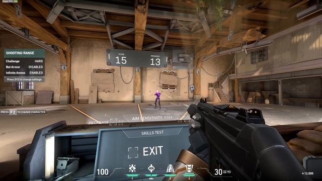 Valorant Range - Hard - M4 new mouse!!! смотреть онлайн
