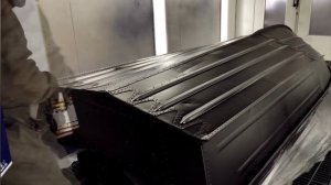 Покраска алюминиевой лодки в полиуретановое покрытие Титан.