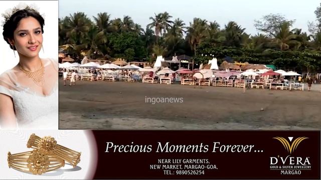 Encroachment return on Morjim beach. Illegal Beach beds litter beautiful Morjim beach смотреть онлайн