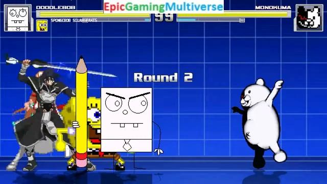 Sword Art Online Characters (Kirito And Asuna) And SpongeBob VS Monokuma In A MUGEN Battle / Match смотреть онлайн