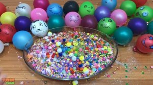 Mixing Random Things into Clear Slime | Relaxing Slime With Funny Balloons
