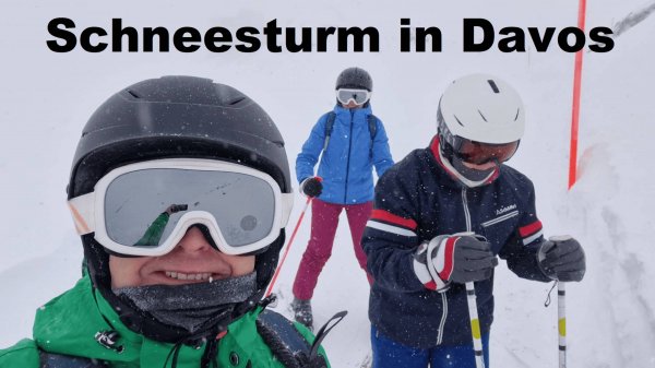 Stürmisches Wetter. Davos. Jakobshorn. Сильный ветер. Давос.