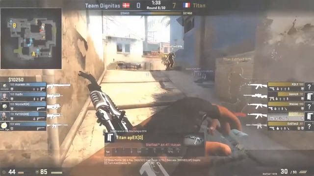 CSGO demo(apEX)Titan vs dignitas Mirage FACEIT League EU Season 2 смотреть онлайн