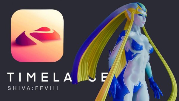 Скульптинг Shiva из Final Fantasy VIII на ipad pro в Nomad Sculpt