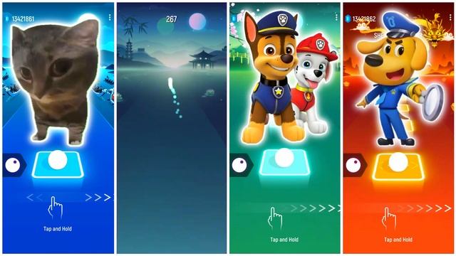 Chipi Chapa Cat 🆚 Sonic Prime 🆚 PAW Patrol 🆚 Sheriff Labrador   Who Is Best🎯 In Tiles Hop EDM Ru