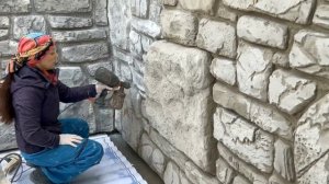 Декоративный бетон на заборе от ЭФФЕКТ-ПРОФИ!