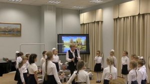 Особенности работы над многоголосием в младшем хоре.  Урок в классе преподавателя М.В. Фурсовой