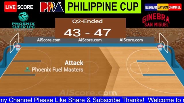 BRGY. GINEBRA vs PHOENIX | PBA PHILIPPINE CUP LIVE SCOREBOARD смотреть онлайн