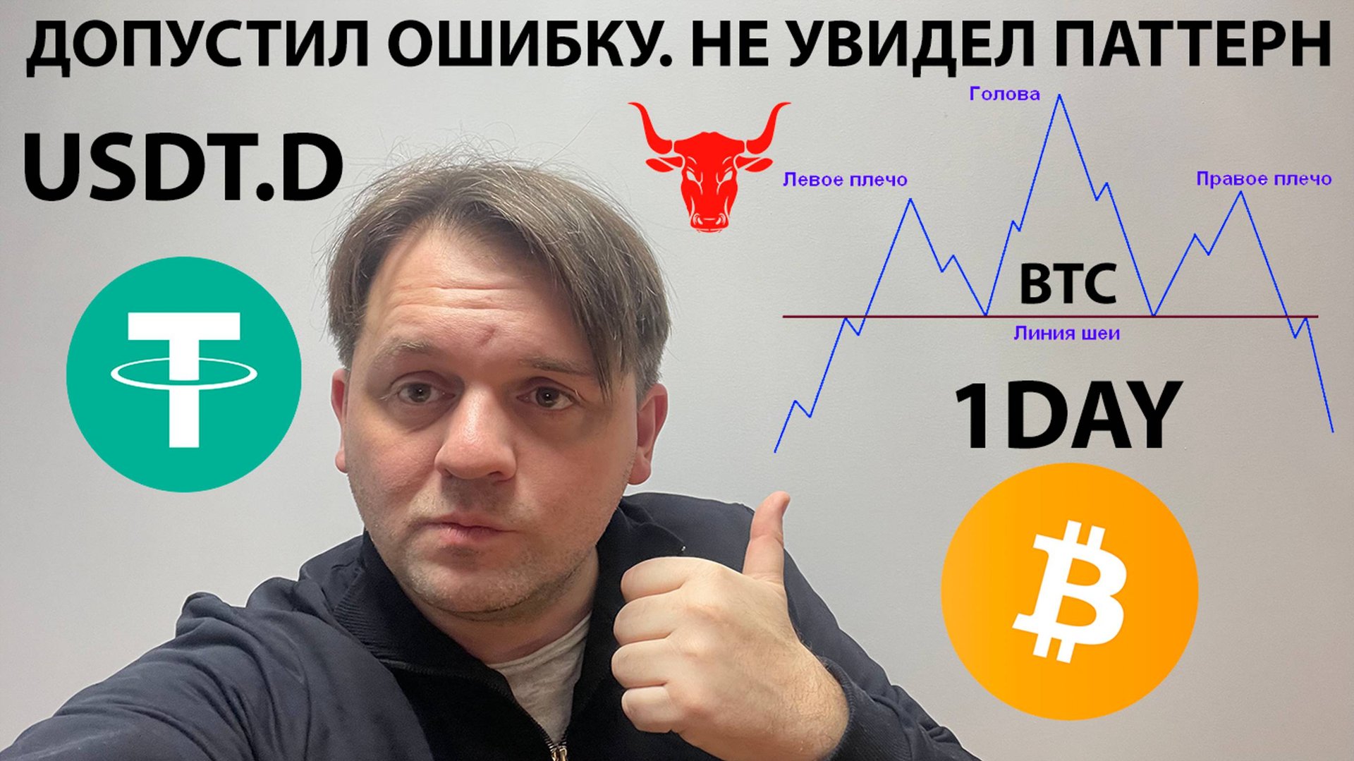 🚨НА BTC 1D ГиП. СДЕЛКА ПО WLD. ЕЩЕ ЧАСТЬ ЗАФИКСИРОВАЛ. ТЕХ АНАЛИЗ #BTC #USDTD #TOTAL1