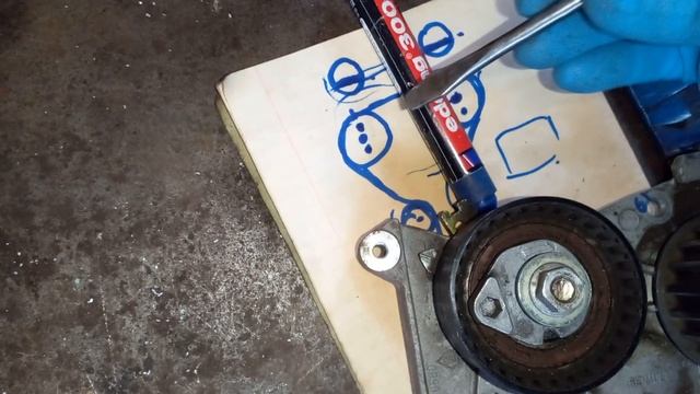 как должна стоять стрелка натяжного ролика на рено ларгус 16 клапанов.К4М Часть №2 смотреть онлайн