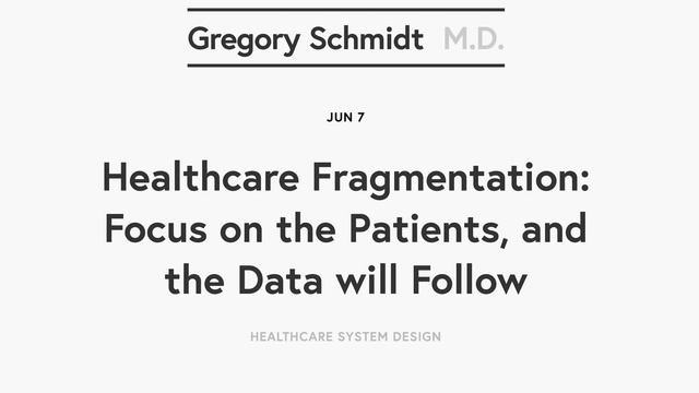 Healthcare Fragmentation: Focus on the Patients, and the Data will Follow смотреть онлайн