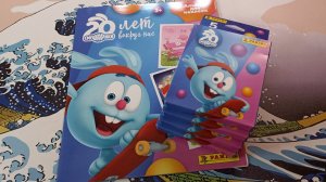 Наклейки Panini по вселенной мультфильма Смешарики.