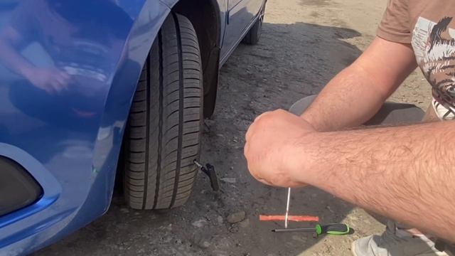 ДАТЧИК ДАВЛЕНИЯ СРАБОТАЛ! РЕМОНТ КОЛЕСА САМОСТОЯТЕЛЬНО LADA GRANTA FL смотреть онлайн