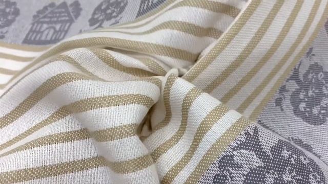 Холст полотенечный жаккард "Домики" цв.серый, ш.0.5м, лен-30%, хлопок-70%, 210гр/м.кв АРТ 14428 смотреть онлайн