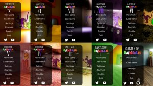 Сад Банбана 0 1 2 3 4 5 6 7 8 9 - Сравнение главного меню (концепт)