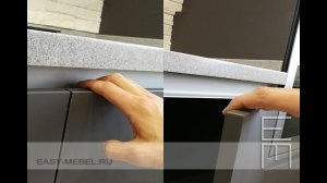 СОВРЕМЕННАЯ КУХНЯ БЕЗ РУЧЕК С ПРОФИЛЕМ ГОЛА (Gola)